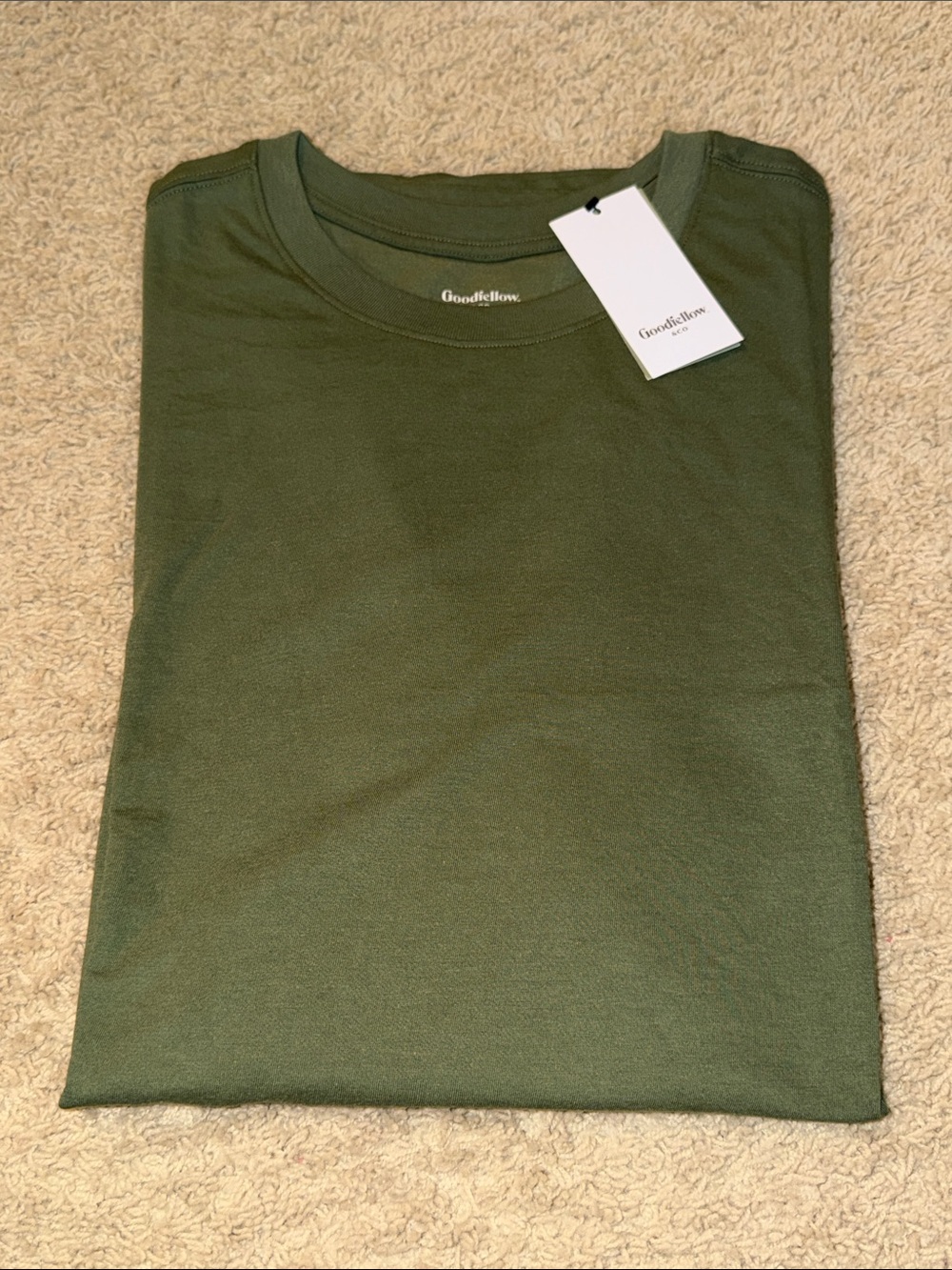 Goodfellow & Co Orchid Leaf Green Short Sleeve Crew Tee